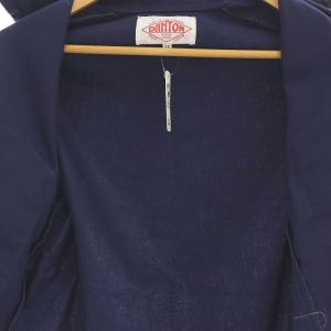 DANTON ワークジャケット ブルゾン フルジップ コットン 36 M 紺 ネイビー