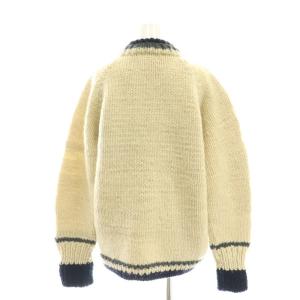 BLUE BLUE JAPAN カウチンジップアップセーター ニット  長袖  ウール M ベージュ マルチカラー /YQ OS