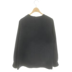 iCB 23SS 洗える ダブルクロスクレープ ブラウス 長袖 0 紺 ネイビー /MF OS