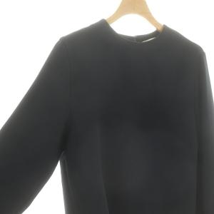 iCB 23SS 洗える ダブルクロスクレープ ブラウス 長袖 0 紺 ネイビー /MF OS