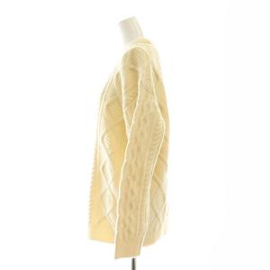 UNITED ARROWS ケーブル クルーネック ニット セーター 長袖 F オフホワイト