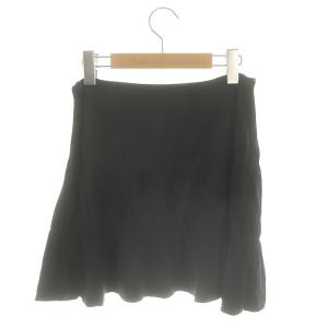 miumiu シルクフレアスカート ミニ ティアード 36 黒 ブラック