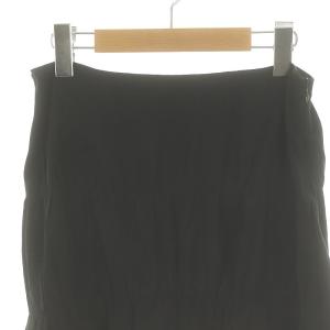 miumiu シルクフレアスカート ミニ ティアード 36 黒 ブラック