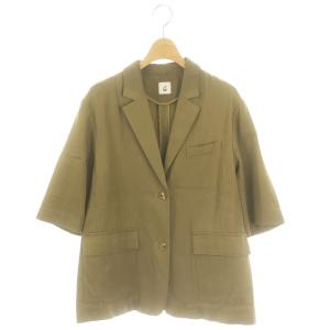 Tailored Jackets テーラードジャケット 薄手 ショートスリーブ 五分袖 38 M オリーブカラー