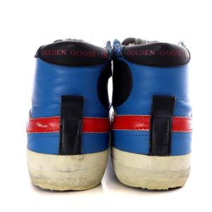 GOLDEN GOOSE 2.12 スニーカー ハイカット ヴィンテージ加工 グリッター レザー 36 23cm 青 ブルー /YO29