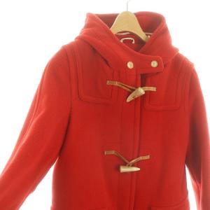 OLD ENGLAND ダッフルコート アウター ロング フード 36 赤 レッド