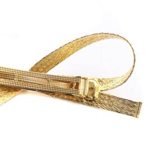 petite robe noire リボンバレッタ ゴールド色