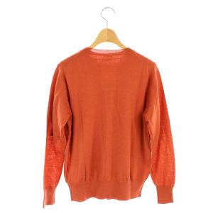 IENA ALBA アンサンブルニット カーディガン 長袖 カットソー 五分袖 F オレンジ