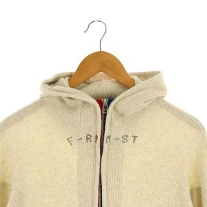 45rpm ロゴ ジップアップパーカー 長袖 リブ 4 杢アイボリー /MI OS