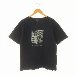 Tシャツ カットソー 半袖 藍染め 4 紺 ネイビー /MF OS