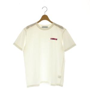 ロゴプリントショートスリーブTシャツ カットソー 半袖 コットン M 白 ホワイト /NR OS