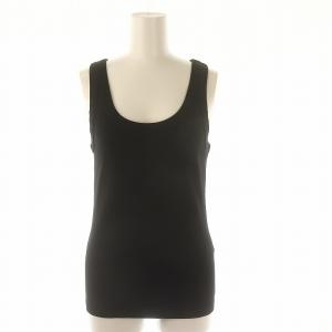 23SSタンクトップ カットソー インナーウェア コットン F 黒 ブラック