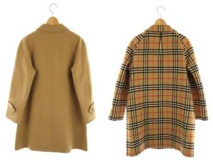 burberrys ウール チェック リバーシブルコート 9 ベージュ
