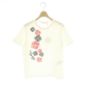 20TH ダイスプリントTシャツ カットソー 半袖 クルーネック S 白 ホワイト 赤 黒 /ES OS