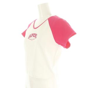 APEE プリント ラグランミニTシャツ カットソー 半袖 クロップド