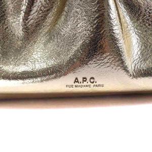 A.P.C. PUABA ショルダーバッグ ギャザー レザー ゴールド色 F61765