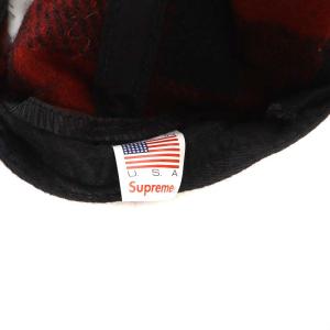 Supreme 16AW 帽子 チェック レッド ブラック