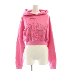 24SS ×Disney MD FACE STITCH パーカー プルオーバー 長袖 コットン F ピンク