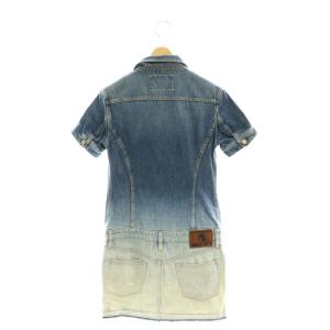 HYSTERIC GLAMOUR スタッズ デニムワンピース ミニ 半袖 F 青 ブルー