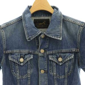 HYSTERIC GLAMOUR スタッズ デニムワンピース ミニ 半袖 F 青 ブルー