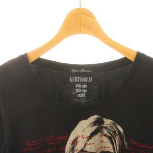HYSTERIC GLAMOUR KURT COBAIN 長袖カットソー Tシャツ F 黒 ブラック /HK OS