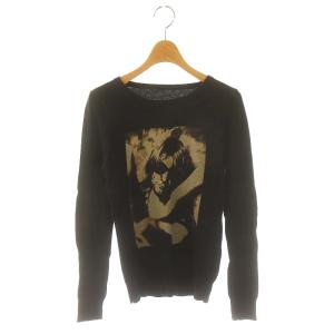 KURT COBAIN カシミヤ混 ニット カットソー 長袖 F 黒 ブラック /HK OS
