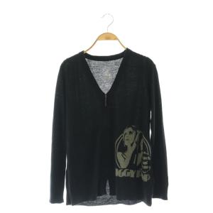 the stooges フルジップ カーディガン ニット 長袖 F 黒 ブラック