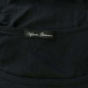 HYSTERIC GLAMOUR プリント 長袖カットソー ロンT ストレッチ コットン F 黒 ブラック
