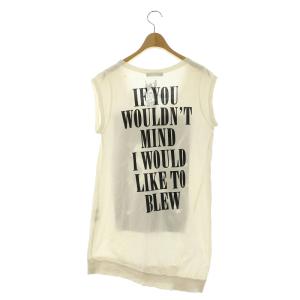 HYSTERIC GLAMOUR KURT COBAIN カートコバーン カットソーワンピース ミニ 半袖 プリント アシンメトリー F 白 ホワイト