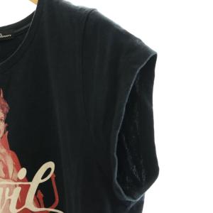 HYSTERIC GLAMOUR プリント 半袖カットソー Tシャツ F 黒 ブラック