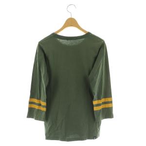 HYSTERIC GLAMOUR ガールプリント 8分袖カットソー コットン クルーネック F カーキ