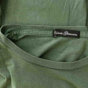 HYSTERIC GLAMOUR ガールプリント 8分袖カットソー コットン クルーネック F カーキ