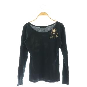 HYSTERIC GLAMOUR COURTNEY LOVE プリント 長袖カットソー Tシャツ F 黒 ブラック