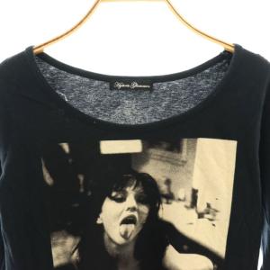 HYSTERIC GLAMOUR COURTNEY LOVE プリント 長袖カットソー Tシャツ F 黒 ブラック