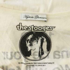 HYSTERIC GLAMOUR the stooges プリント Vネックカットソー 長袖 ロンT コットン F オフホワイト