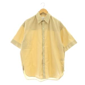 Oversized Shirt 半袖シャツ 前開き XS ベージュ /HK OS