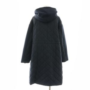 BARNYARDSTORM キルティングドッキングコート アウター ロング フード 0 紺 黒 ネイビー ブラック /DF OS