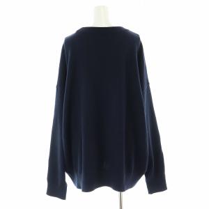 EVERYDAY I LIKE ベーシック ニット プルオーバー セーター 長袖 オーバーサイズ 紺 ネイビー