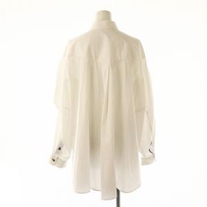 ENFOLD 24AW DISTORTION SHIRT 38 ホワイト