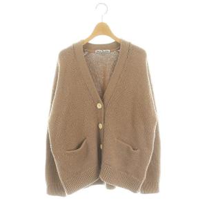 カーディガン ウール 厚手 長袖 Vネック XS ベージュ /KO OS SH