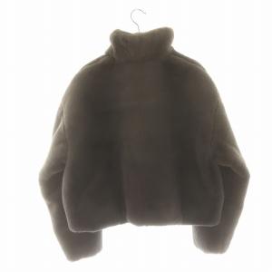 MOUSSY 23AW FAUX FUR STAND COLLAR ジャケット スタンドカラー F チャコールグレー