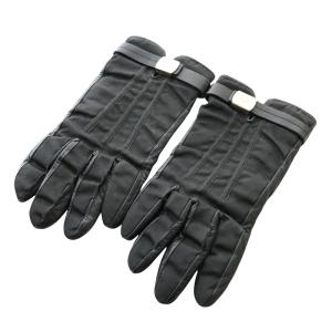 PRADA レザーグローブ 手袋 五本指 ラムスキン 黒 ブラック