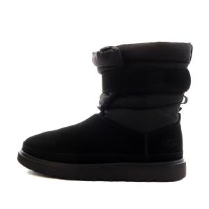 UGG australia M Classic Short Pull-On Weather ショートブーツ ナイロン スエード 26cm 黒 ブラック
