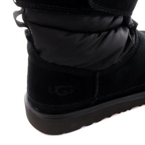 UGG australia M Classic Short Pull-On Weather ショートブーツ ナイロン スエード 26cm 黒 ブラック
