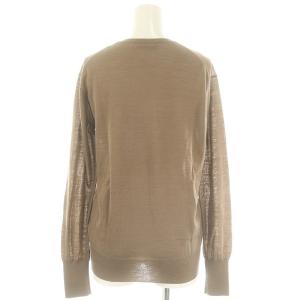 CHAOS ウールクルーネックニット セーター 長袖 薄手 F 茶色 ブラウン /ES OS