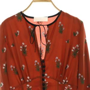 Mame Kurogouchi SilkCotton I‐Line Dress 2 ブラウン