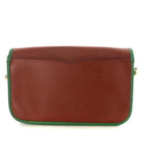 LOEWE イネス ショルダーバッグ アナグラム バイカラー ブラウン グリーン