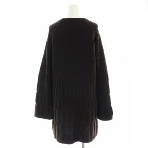 Theory Charmant Cable Dress ワンピース ニット 長袖 ひざ丈 S 茶 ブラウン