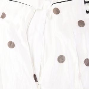 Apuweiser-riche 24SS ドット バックレースアップ フレアスカート マキシ ロング 0 XS 白 ホワイト /AT OS