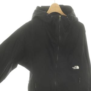 THE NORTH FACE コンパクトジャケット ブルソン フード付き フルジップ ロゴ XL 黒 ブラック
